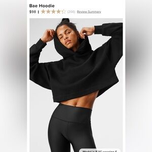 ALO hoodie in black XS. NWOT.